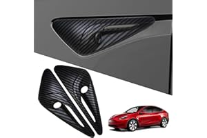 YHCDSEA for 2024 Tesla Model 3/Y HW4.0 Side Camera Protection Cover Decoration Accessories fit for Tesla Model 3/Y with HW4.0 (HW4.0-A-Matt Carbon Fiber Pattern)