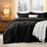Quataly Twin Comforter Set Black,2PCS Soft Lightweight Breathable Bedding Comforter Sets for All Season, Twin Size(68''×90'' Comforter & 1 Pillowcase)