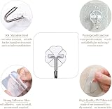 VEGCOO 30Pcs Heavy Duty Wall Hooks 22lb Transparent Adhesive No Drill Kitchen view 2