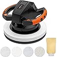THINKWORK Buffer Polisher,10 Inch Car Polisher Sets with 4 Buffing and Polishing Bonnets,6 Variable Speed 1500-3600 RPM,Double handle, Ideal for Car Waxing
