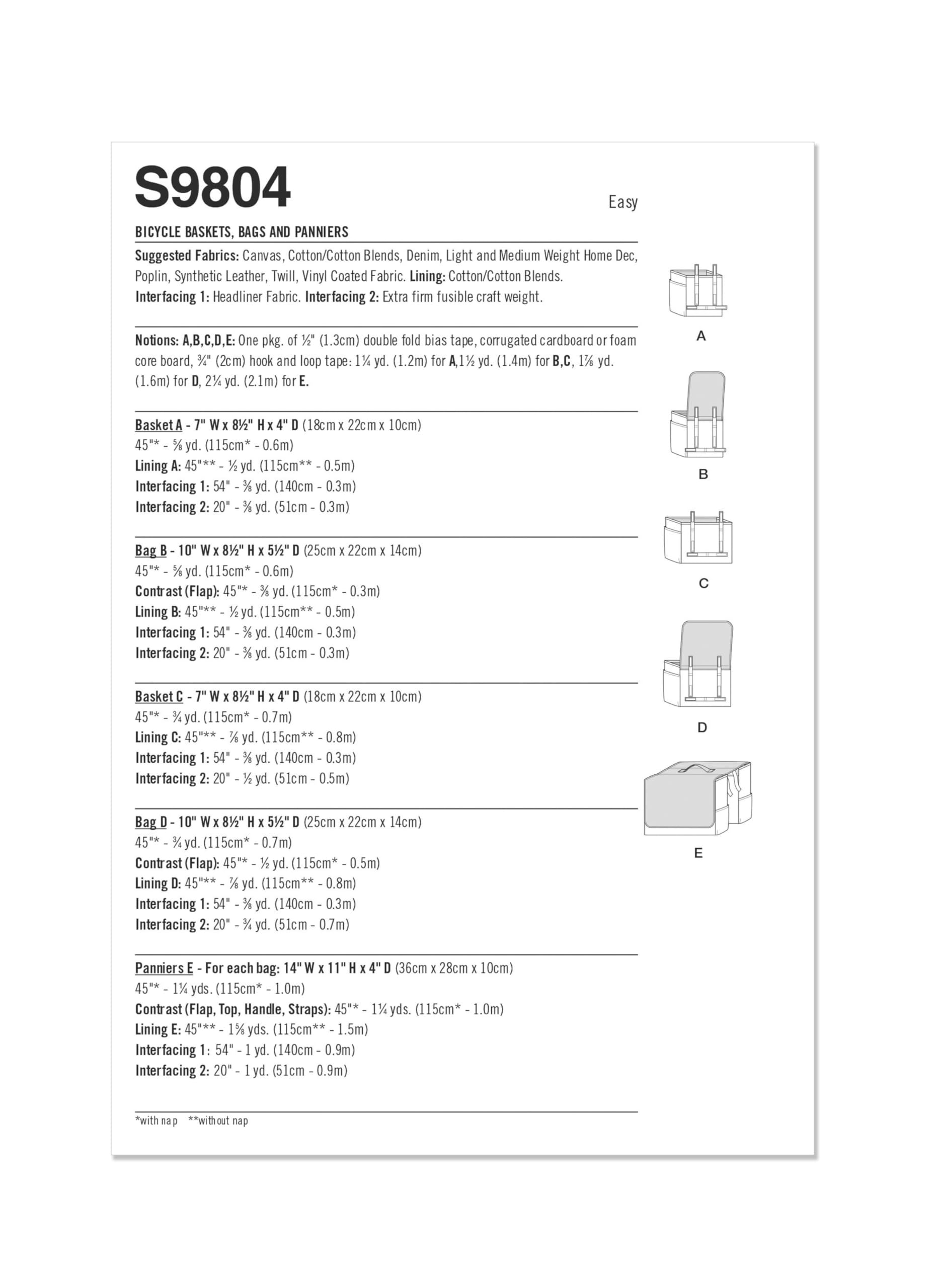 SIMPLICITY SS9804OS Bicycle Baskets, Bags and Panniers OS (ONE Size)