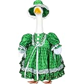 Suzile St Patricks Day Porch Goose Outfit Irish Clover Goose Costume | Shamrock Goose Clothes for 23