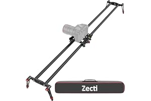 Zecti Camera Slider 47" /120cm Manual Control Panoramic Shooting, Video Capture, Slider Smooth and Stable, 120°Panoramic Shooting, Carbon Fiber Tube Maximum Load 16Ib