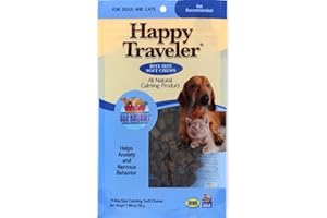 Ark Naturals Happy Traveler Soft Calming Chews, Vet Recommended to Ease Anxious and Nervous Behavior in Dogs and Cats, Natura