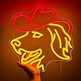 ZLOOREE Golden Retriever Neon Signs, Dimmable Dog Neon Light for Wall Decor, Cute Animal with Hat LED Sign for Bedroom Home Man Cave Pet Shop Decor, USB Powered, Birthday Party Christmas Gifts for Pet Dog Lovers