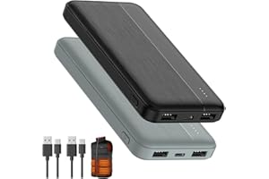 VINTELEIN Heated Vest Battery Pack 5V 2A 10000mAh 2 Pack Power Bank Fits for DR.Prepare/KOVNLO/TIDEWE Electric Heating Jacket/Stadium Seat Cushion/Coat/Blanket External Portable Charger for iPhone, Tablet