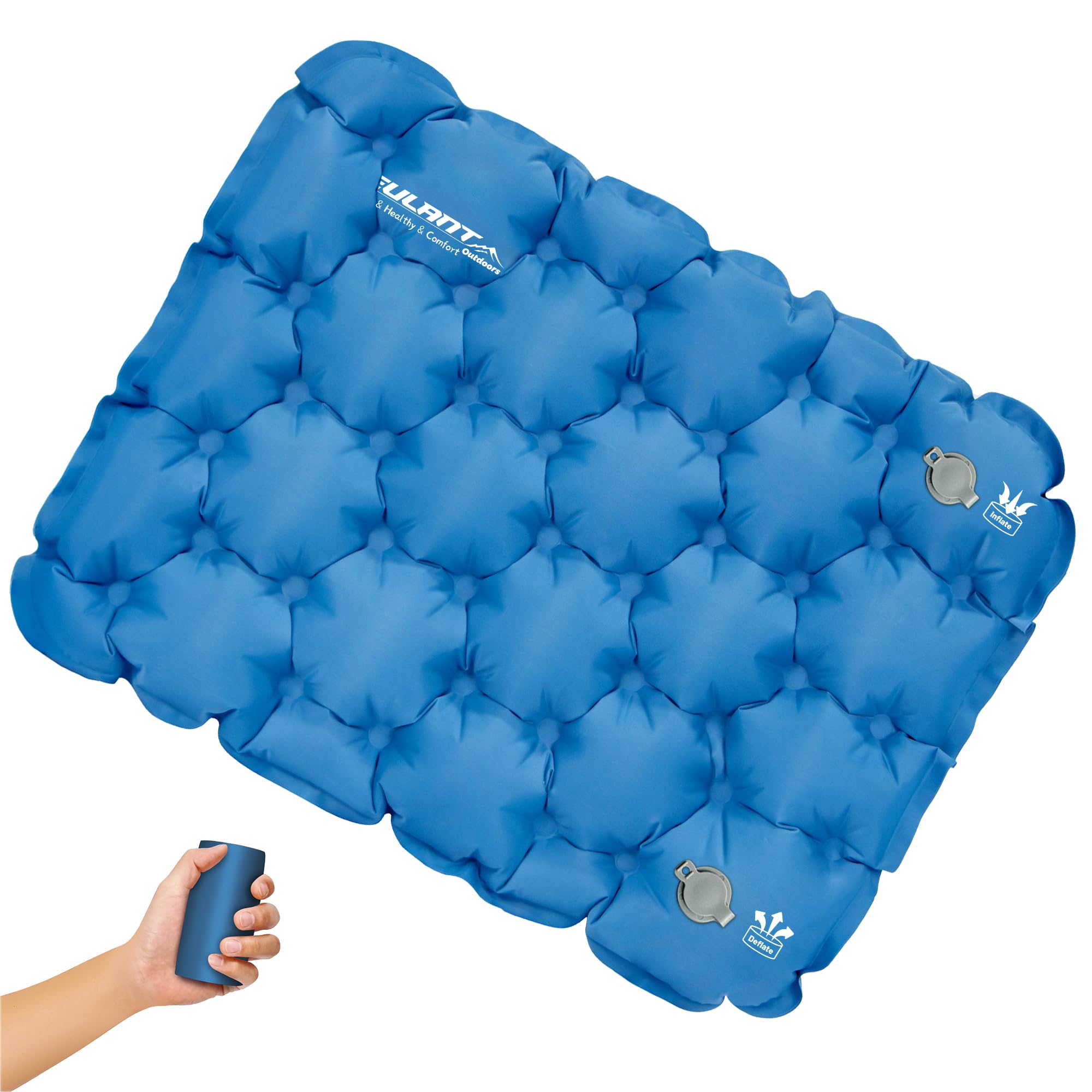 EULANT Inflatable Seat Cushion,Waterproof Air Cushion,Portable Sit Mat Pad for Camping Walking Hiking Travel Fishing Boating Flying Backpacking,or at Concerts Beach Lawn Floor Office