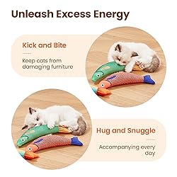 Potaroma Cat Toys Saury Fish, 3 Pack, Catnip