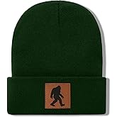 Pnkvnlo Bigfoot Beanie for Men - Sasquatch Hat Winter Knit Cuffed Beanie for Women - Bigfoot Gifts for Christmas & New Year
