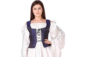 THEPIRATEDRESSING Medieval Wench Pirate Renaissance Cosplay Costume Reversible Peasant Bodice