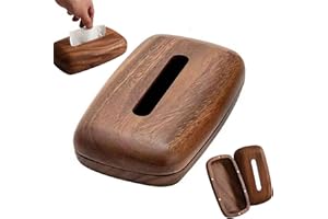 Solid Wood Walnut Tissue Box – Multifunctional Wooden Storage Box, Mid-Century Modern & New Chinese Style, Decorative for Liv