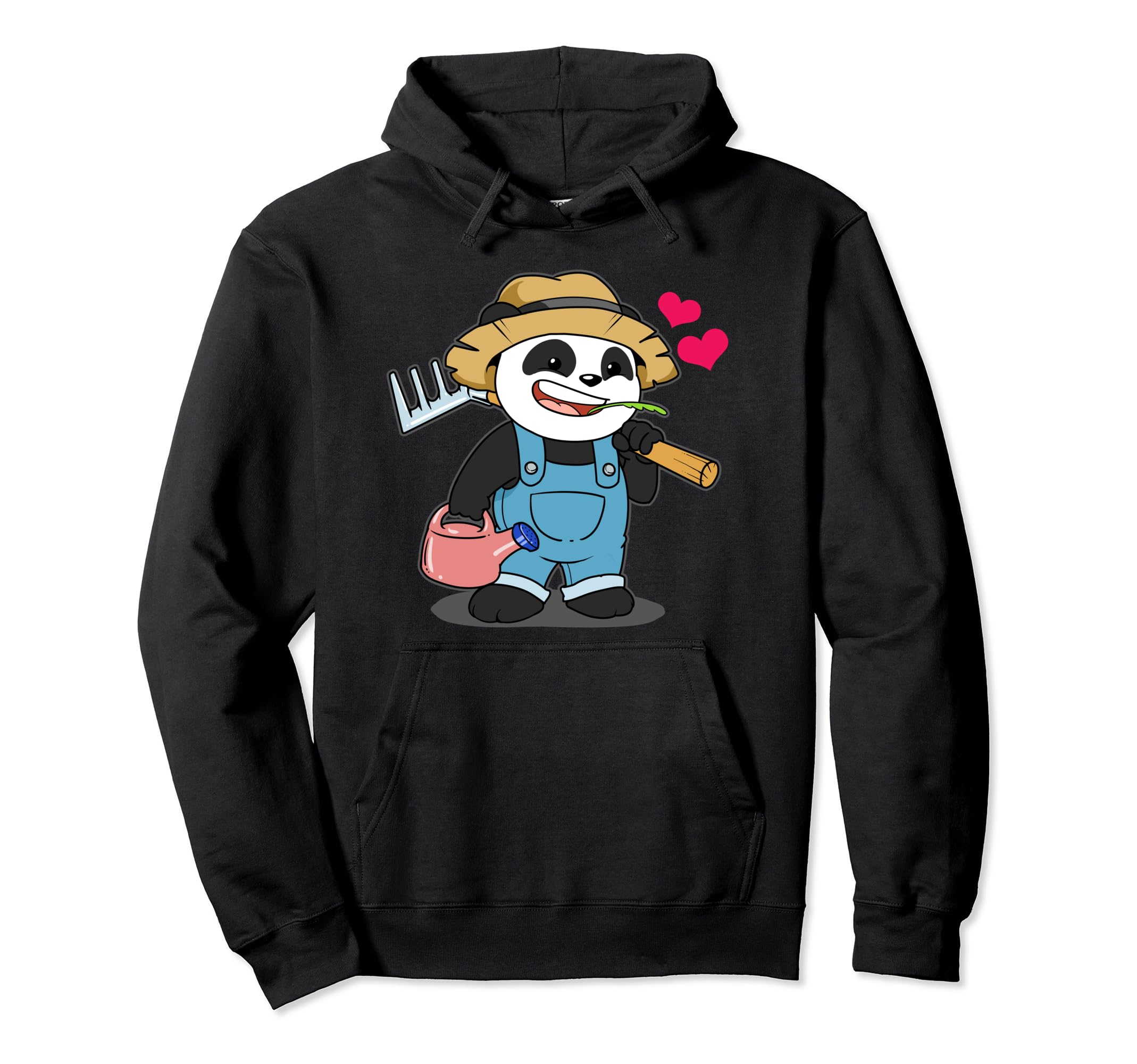 Cute Panda Farm Gardening Garden Farmer Pandas Gardener Pullover Hoodie