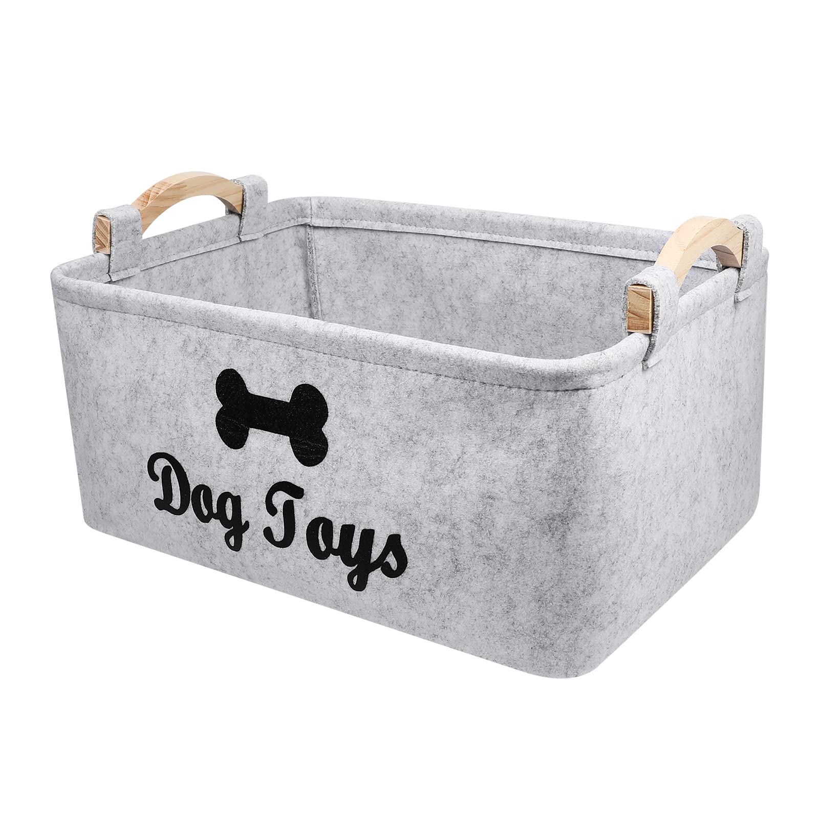 Balacoo Dog Toy Storage, Collapsible Dog Toy Box Toy Storage Basket Bin for Organizer for Pet Toys, Dog Coats, Dog Clothing, Dog Apparel& Accessories ( Grey )