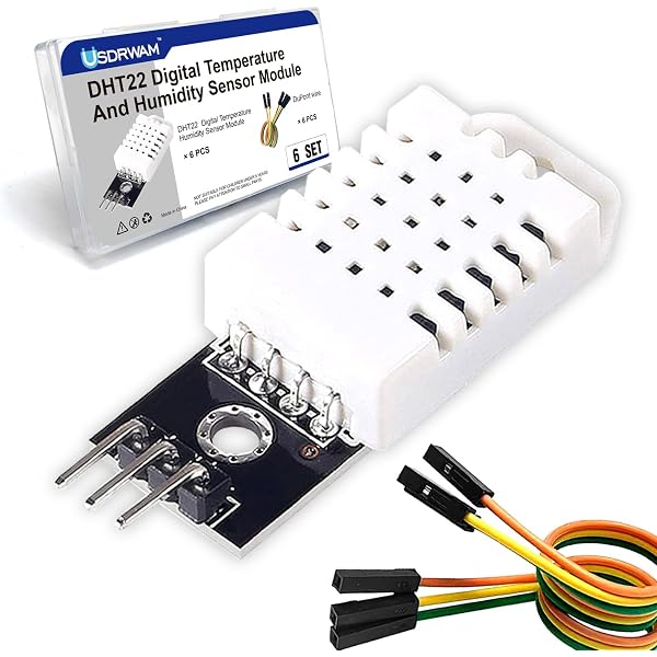 Pack De 5 Sensores Digitales DHT22/AM2302 De Temperatura Y Humedad - Reemplazan A SHT11/SHT15, Genéricos