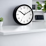 Acctim Nardo 20cm Radio Controlled Wall Clock Black view 3