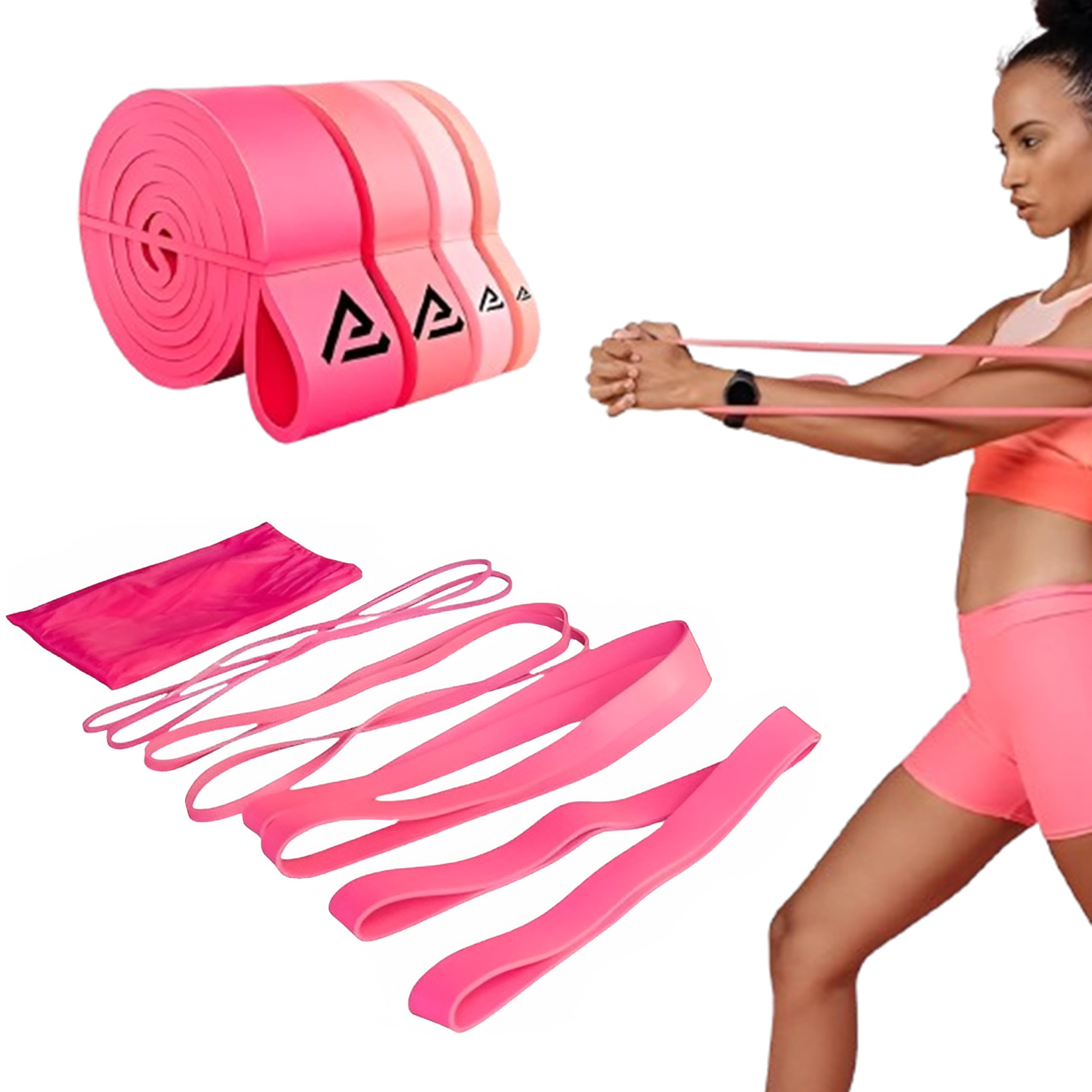 Photo 1 of [4 Sizes] Perfect Stix Pull Up Resistance Bands for Women - Pull Up Assistance Exercise Bands. Resistance Bands for Working Out, Stretching, Powerlifting and Fitness
