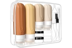 CHEODIN 18 Pack Travel Bottles for Toiletries, TSA Approved Silicone Travel Container for Toiltries, Leak Proof Travel Container for Toiltries, Travel Bottles for Shampoo