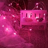 Dalugo Pink Battery Fairy Lights 3M 30 LED for Girls Bedroom Valentine's Day view 5
