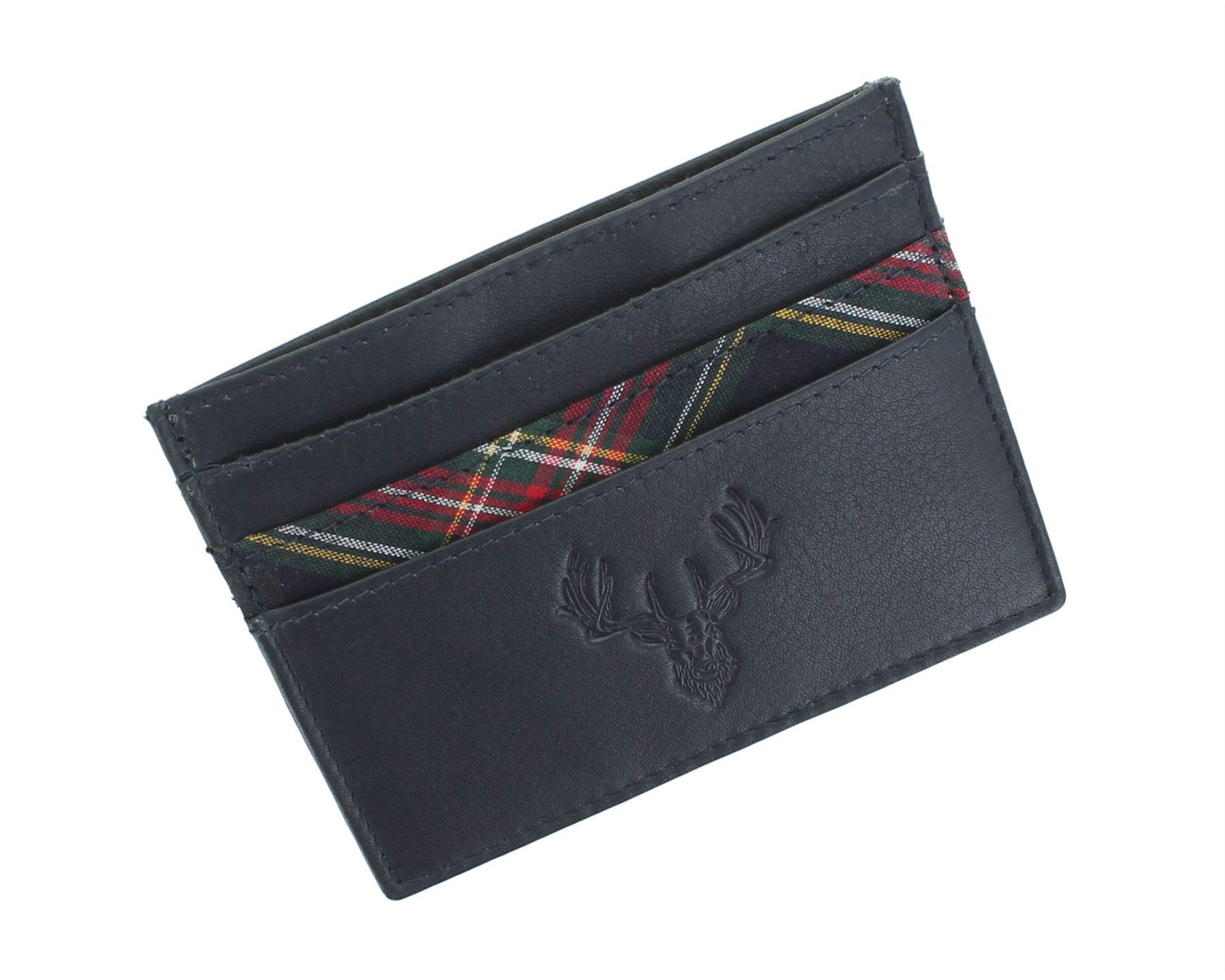 Mala Leather Braemar Collection Leather Card Holder - RFID Protected 634_7 Navy