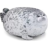 LUXSIT 31.5 Inch Chubby Blob Seal Pillow, Large Seal Plush Pillow, Soft and Cute Seal Stuffed Animal Toy for Kids and Adults, Great Gift Idea for Christmas, Birthdays and Anniversaries