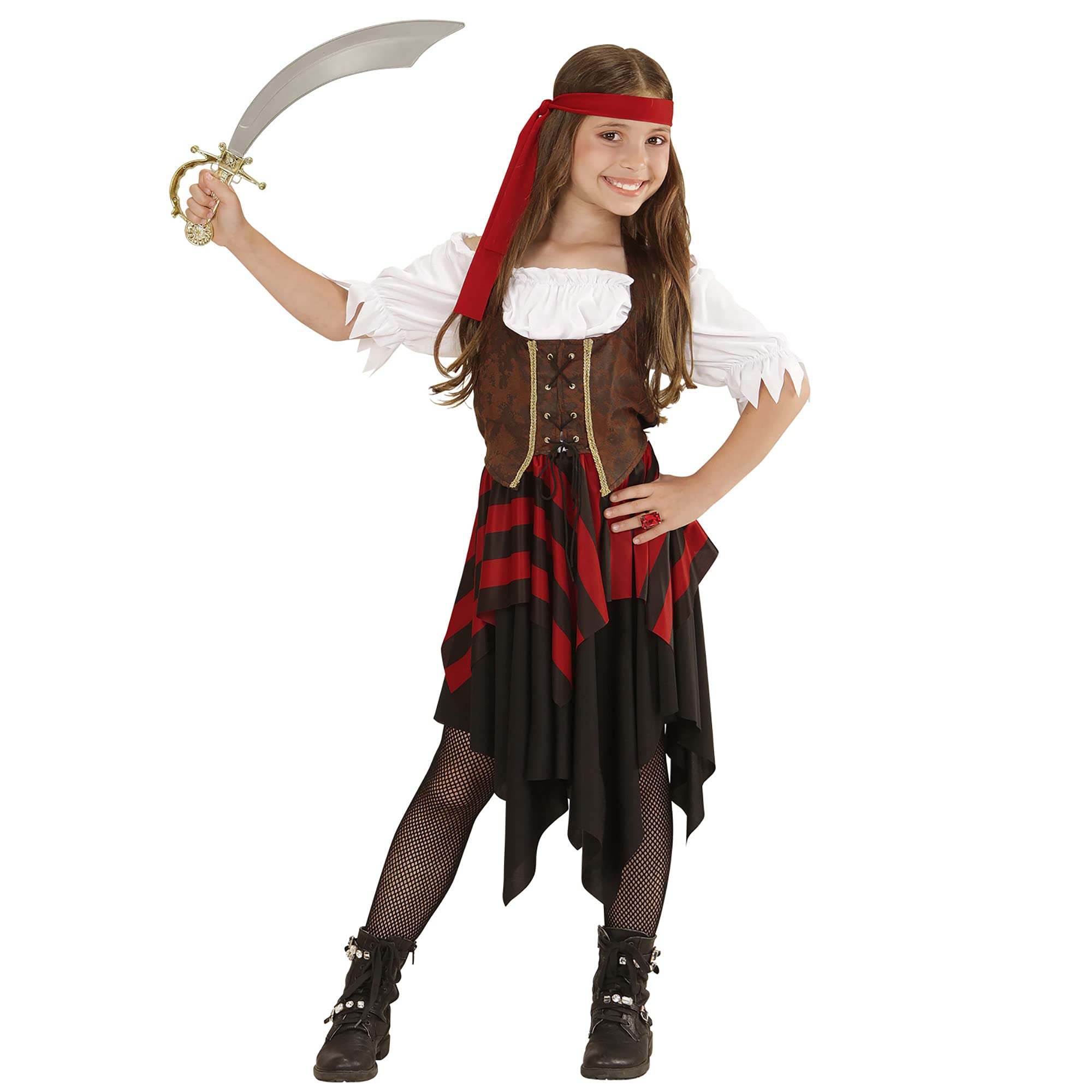 WIDMANN 05599 - Children's Pirate Costume With Headband, Multicoloured, 164 cm / 14-16 Years
