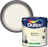 Dulux Silk Emulsion Paint For Walls And Ceilings Jasmine White 2.5L