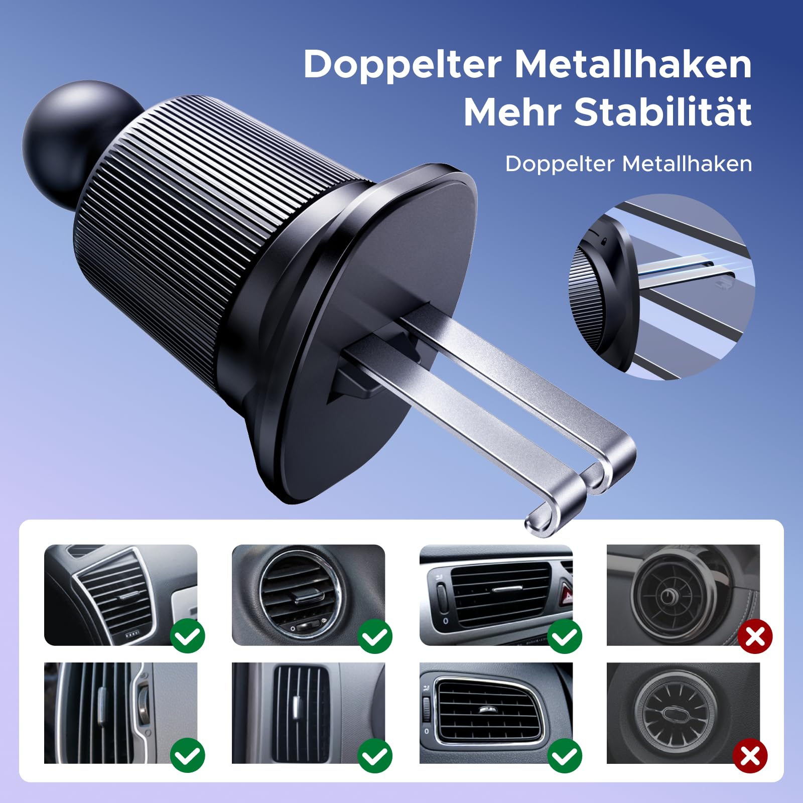 UGREEN Handyhalterung Auto für MagSafe Autohalterung, Handy KFZ Halterungen 2025 Neue Upgrades [20x N52 Magnet] mit iPhone 17 16 15 14 13 12 Pro Max Plus Mini, und Allen Smartphones 5