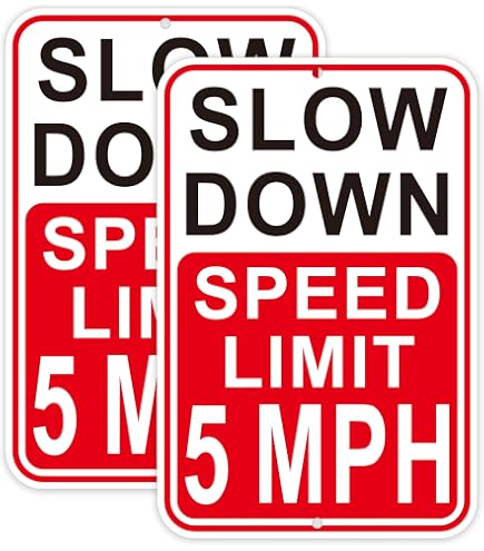 TNND 12x16 Inch Metal Speed Limit Sign – 40 MPH Tin Sign With Pre-Drilled Holes - View #10
