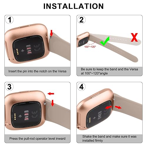 Vancle Bands Compatible with Fitbit Versa Bands, Soft Breathable