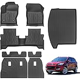 SHARGGE Car Floor Mats & Cargo Liner for 2013-2019 Ford Escape All Weather TPE Full Set Trunk Mat & Backrest Mats Waterproof Anti-Slip1st & 2nd Row Heavy Duty Automotive Escape Accessories Black