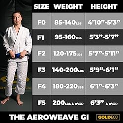 Gold BJJ Womens Aeroweave Jiu Jitsu Gi - Ultra