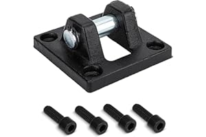 Baomain Foot Flange Mount Bracket, CB-100 Double-Ear Type for 100mm Bore SC Series Pneumatic Air Cylinders, with 4 Mounting S