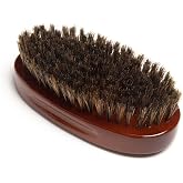 Diane 100% Premium Boar Bristle Military Wave Brush for Men, Medium Firm | Bristles for Thick Curly or Coarse Hair, for Detangling, Smoothing, Wave Styles, Soft on Scalp, Restores Shine, Wood Handle