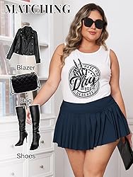 Women's Plus Size Micro Mini Pleated Skirts High