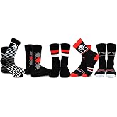 Cool Mens Colorful Novelty Socks for Men Skeleton Galaxy Colorblock Camouflage Stripe Silly Monstor Multipair