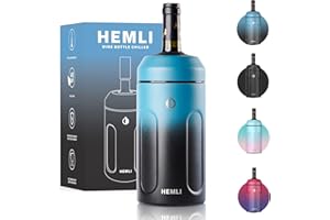 HEMLI Wine Bottle Insulator Sleeve, Chiller and Cooler for Wine and Champagne, Holder for Bottles, Gift Ideas for Women