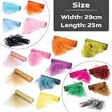 Trimming Shop Organza Roll Snow Sheer Glitter 25m x 29cm Pink view 2