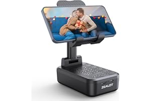 ZEALOT Phone Stand with Wireless Bluetooth Speaker,Compatible with Phones&Tablets,HD Surround Sound,Gifts for Women or Men,Bi