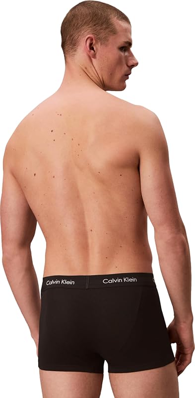 Boxers Taille Basse Lot de 3 Homme sous-Vêtement, Noir (Black W Black WB), M — photo 2 sur 4