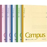 KOKUYO B5 Composition Notebooks, 5 Pack Campus Comp Book with 6mm Ruled | 30 Sheets Narrow Line Spacing Journal Notebook for School Work Study Note Taking, 7.2"x10.2" Classic School Lined Notebook