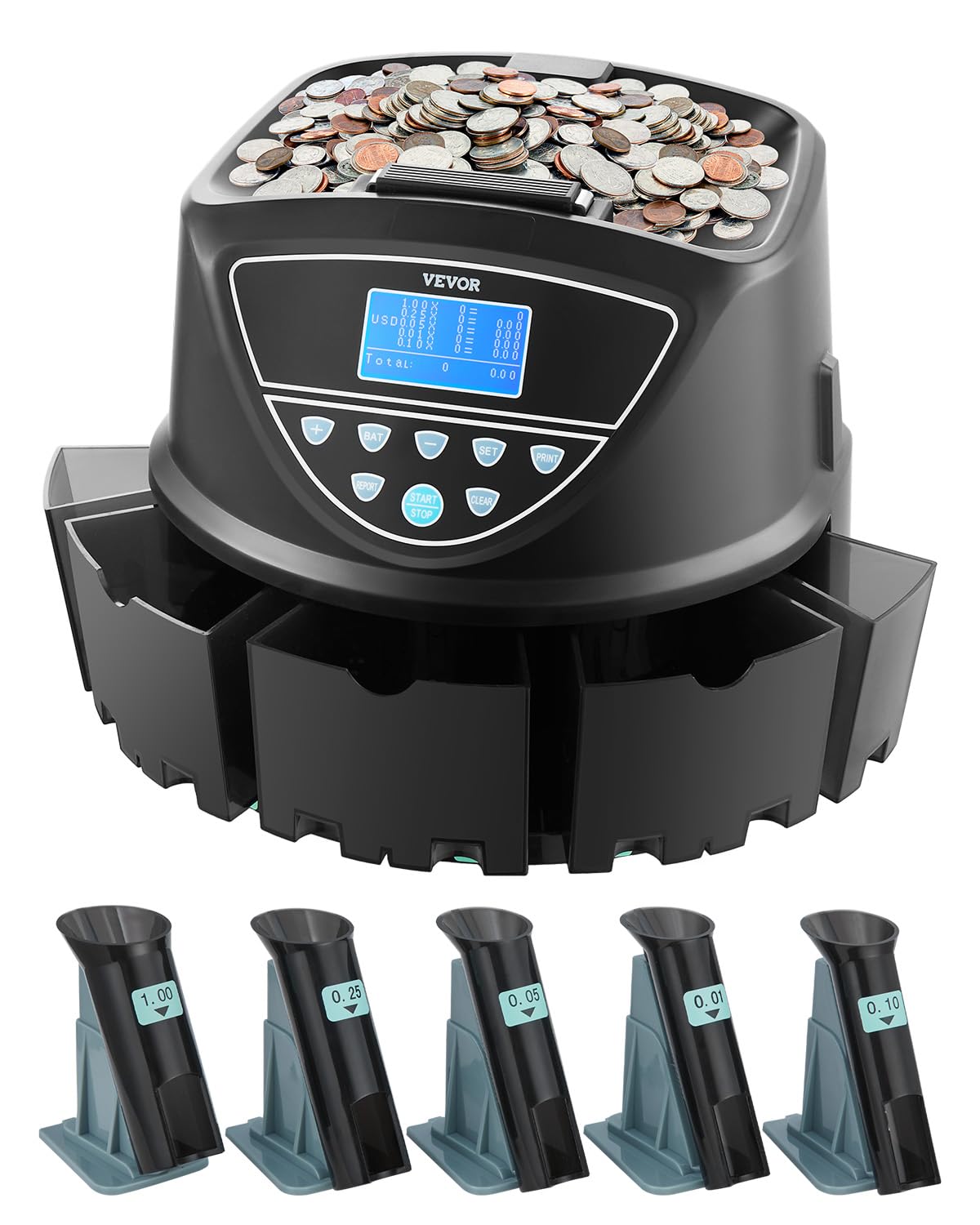 VEVOR Upgraded Coin Counter & Sorter, Coin Sorter