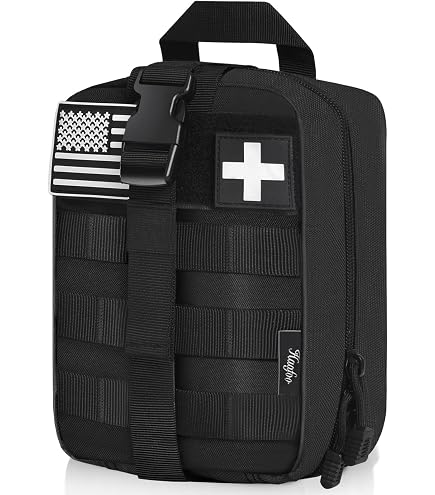 Outdoor Jungle Kit Di Pronto Soccorso Replica WW2 US Army – Borsa In Tela Di Cotone, 13,5x13,5 Cm, Verde, Stile Militare
