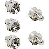 Coax Cable Caps, F Type 75 Ohm Terminator, 5-Pack, Coax Terminator Caps for Unused Ports on Splitter, AMP, Coaxial Cable, Ant