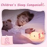 Ammonite Axolotl Night Light Soft Silicone LED Touch Lamp Kids Baby Room view 3