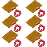 Coliao 6pcs Film Heater Plate Adhesive Pad 5V 1W 30mmx40mm PI Heating Elements Film Strip Heater Adhesive Polyimide Heater Plate