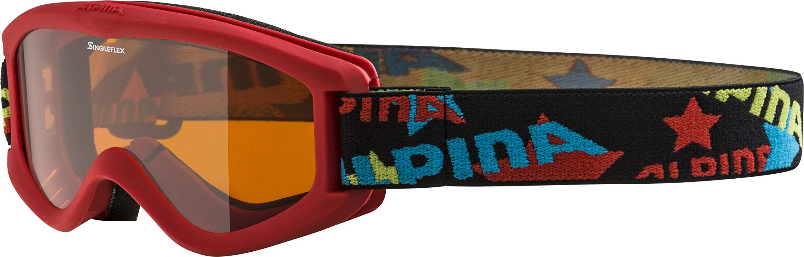 ALPINA Unisex - Children, CARVY 2.0 SH ski goggles, red, One Size