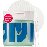 JIYU Cleansing Polish Pads - Korean Skincare for Clogged Pores, Breakouts &amp; Uneven Skin Texture - Face Exfoliating Pads with Glycolic Acid (AHA), Salicylic Acid (BHA) &amp; Niacinamide - 60 Count