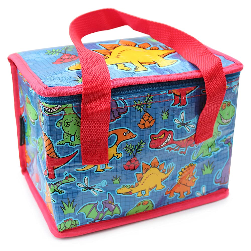 Fashion Stationery Lunch Bag Insulated Cooler Kids Adults Folding Reusable Pack Lunch Bags for Girls Boys Kids Picnic Bag (Blue)