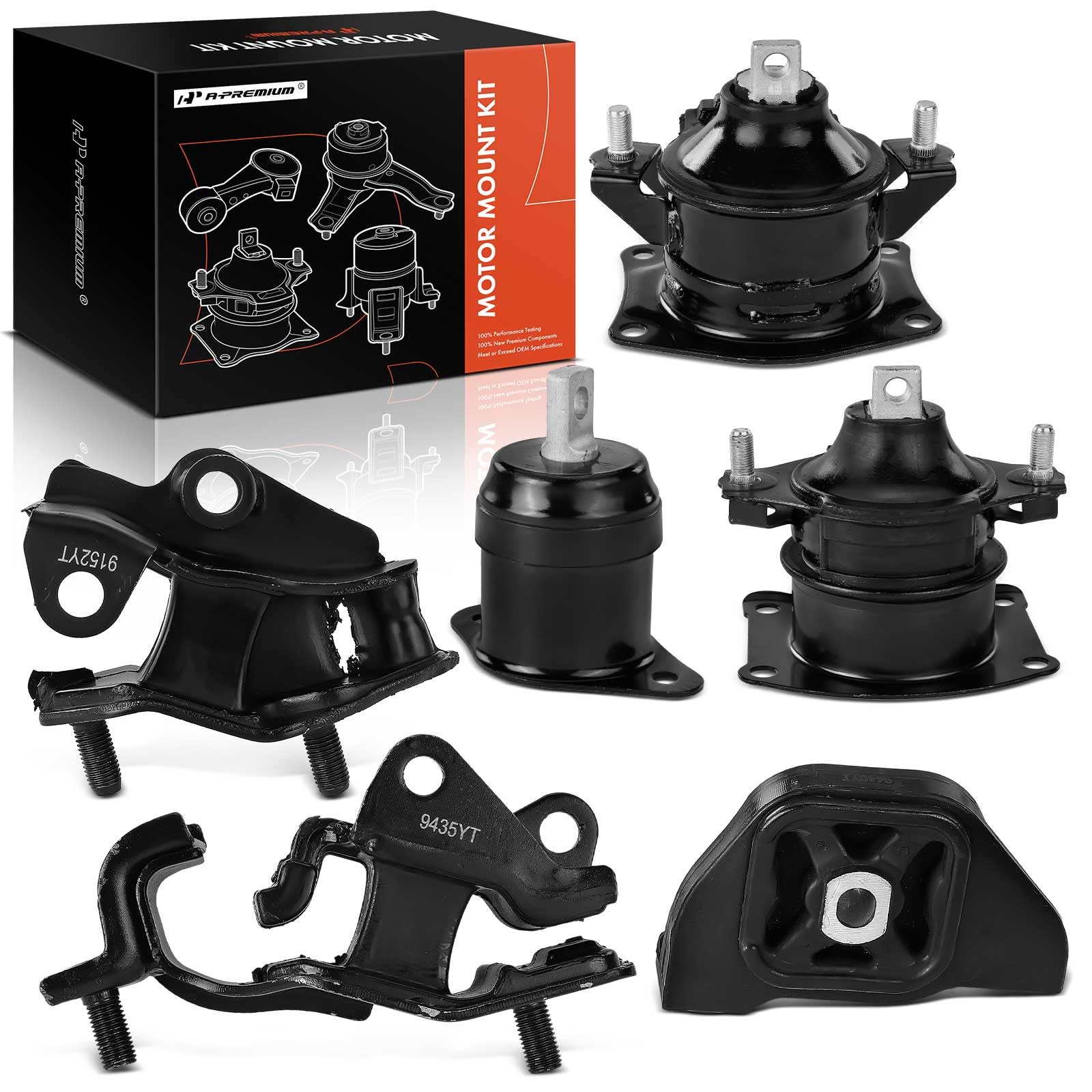 MotorKing 6-Piece Engine & Transmission Mount Set For Acura TSX 2.4L – Direct Replacement