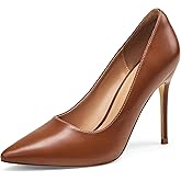 GENSHUO Women's Closed Toe Stiletto High Heels Dress 4 Inch Heeled Pointed Toe Party Homecoming Wedding Pump Shoes